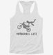 Motocross Life white Womens Racerback Tank