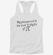 My Password Is The Last 8 Digits Of Pi Funny Math Geek white Womens Racerback Tank