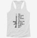 My Soldier Has Us Covered AR 15 white Womens Racerback Tank