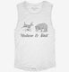 Nature and Shit Funny Hunting white Womens Muscle Tank