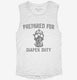 New Dad Prepared For Diaper Duty Funny white Womens Muscle Tank