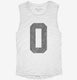 Number 0 Monogram white Womens Muscle Tank