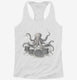 Octopus Playing Drums  Womens Racerback Tank