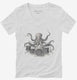 Octopus Playing Drums  Womens V-Neck Tee