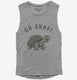 Oh Snap Funny Snapping Turtle Joke grey Womens Muscle Tank
