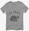 Oh Snap Funny Snapping Turtle Joke Womens Vneck