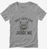 Only Cats Can Judge Me Kitty Graphic Womens Vneck