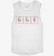 Periodic Elements of Bacon white Womens Muscle Tank