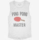 Ping Pong Master white Womens Muscle Tank