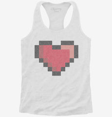 Pixel Heart 8 Bit Love Womens Racerback Tank