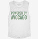 Powered By Avocado white Womens Muscle Tank