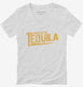 Powered By Tequila Funny Drinking  Womens V-Neck Tee