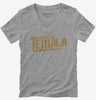 Powered By Tequila Funny Drinking Womens Vneck