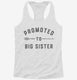 Promoted to Big Sister New Baby Announcement white Womens Racerback Tank
