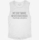Random Features white Womens Muscle Tank