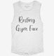 Resting Gym Face Gym Workout white Womens Muscle Tank
