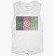 Retro Vintage Afghanistan Flag white Womens Muscle Tank