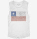 Retro Vintage Chile Flag  Womens Muscle Tank