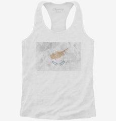 Retro Vintage Cyprus Flag Womens Racerback Tank