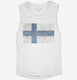 Retro Vintage Finland Flag  Womens Muscle Tank