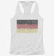 Retro Vintage Germany Flag white Womens Racerback Tank