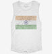 Retro Vintage India Flag  Womens Muscle Tank