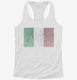 Retro Vintage Italy Flag white Womens Racerback Tank