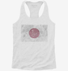 Retro Vintage Japan Flag Womens Racerback Tank