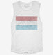 Retro Vintage Luxembourg Flag white Womens Muscle Tank