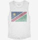 Retro Vintage Namibia Flag white Womens Muscle Tank