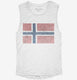 Retro Vintage Norway Flag white Womens Muscle Tank