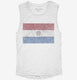 Retro Vintage Paraguay Flag white Womens Muscle Tank