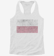 Retro Vintage Poland Flag Womens Racerback Tank