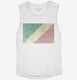 Retro Vintage Republic Of The Congo Flag white Womens Muscle Tank