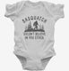 Sasquatch Doesn't Believe In You Either Funny Bigfoot Believers  Infant Bodysuit