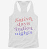 Sativa Days Indica Nights Cannabis Stoner Womens Racerback Tank 9fefc1fe-a4fd-40fb-a5c1-e2aac4b34eb9 666x695.jpg?v=1700663562