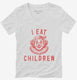 Scary Clown I Eat Children  Womens V-Neck Tee