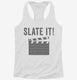 Slate It Funny Movie Producer white Womens Racerback Tank