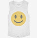 Smiley Face white Womens Muscle Tank