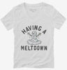 Snowman Having A Meltdown Womens Vneck Shirt 666x695.jpg?v=1729147100