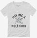 Snowman Having A Meltdown  Womens V-Neck Tee