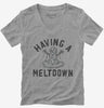 Snowman Having A Meltdown Womens Vneck