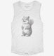 Squirrel Graphic white Womens Muscle Tank