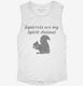 Squirrels Are My Spirit Animal white Womens Muscle Tank