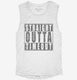 Straight Outta Timeout white Womens Muscle Tank