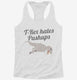 T-Rex Hates Pushups Funny Push Up white Womens Racerback Tank