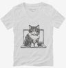 Tech Cat Womens Vneck Shirt 