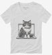 Tech Cat  Womens V-Neck Tee