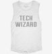 Tech Wizard white Womens Muscle Tank