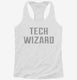 Tech Wizard white Womens Racerback Tank